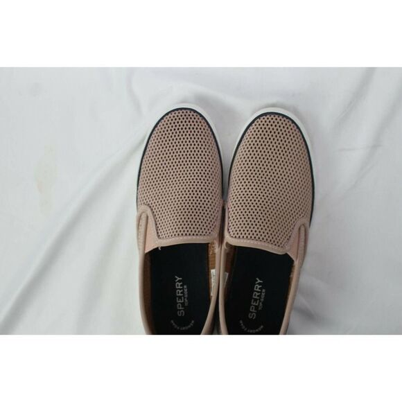 SPERRY TOP-SIDER Womens Size 9.5 Rose Leather Slip On Shoes Laser Cut Perforated - Picture 7 of 9